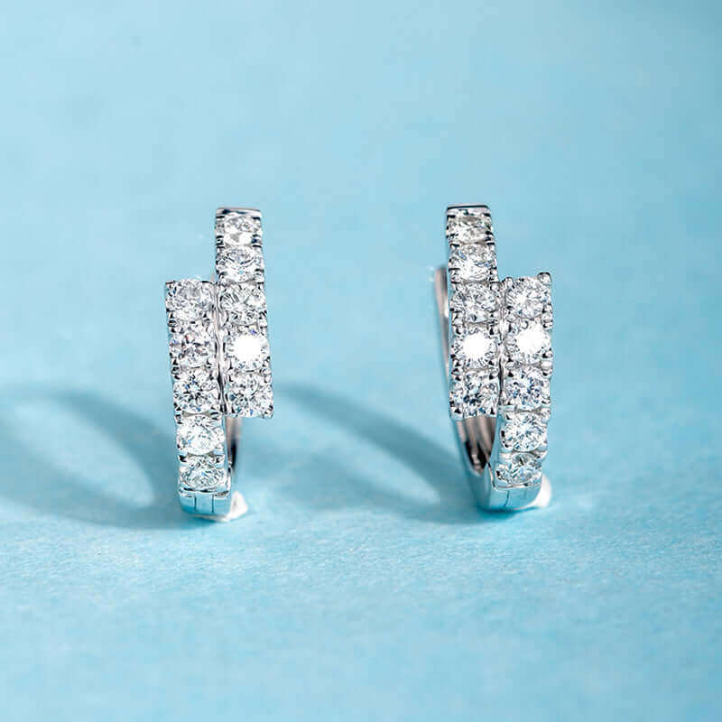 Small Diamond Ear Clip Female Light Luxury Minority Commuting Fashion Earrings Christmas Gift Wedding Jewelry