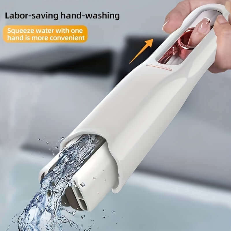 Portable self-squeezing mini mop with lightweight and compact design, perfect for small spaces in the USA.