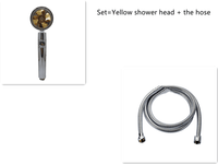 Water Saving Shower Head with 360-Degree Rotation - Pressurized, Built-in Turbofan, Detachable