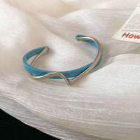 Metal White Shellfish Plate Bracelet For Women Opening Adjustable 2 Layers Design Llight Luxury Female Fashion Jewelry Gifts
