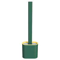 Flexible Toilet Brush with Holder - Mold-Proof, Anti-Drip, Quick-Drying